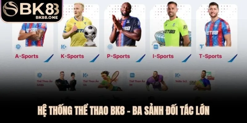 Ba sảnh đối tác thể thao BK8 phủ sóng hơn 30 bộ môn mỗi ngày