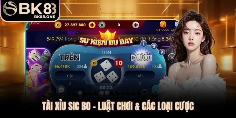 Tài xỉu Sic Bo với hệ thống cược từ 1:1 đến 150:1 phong phú